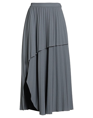 MAJE Long skirt Grey 60% Polyester, 19% Viscose, 17% Wool, 4% Elastane