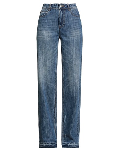 GAëLLE Paris Denim pants Blue 80% Cotton, 11% Polyester, 9% Viscose