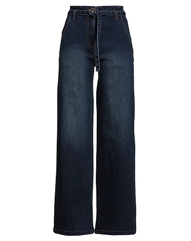 GAëLLE Paris Denim trousers Blue 57% Cotton, 42% Polyester, 1% Elastane