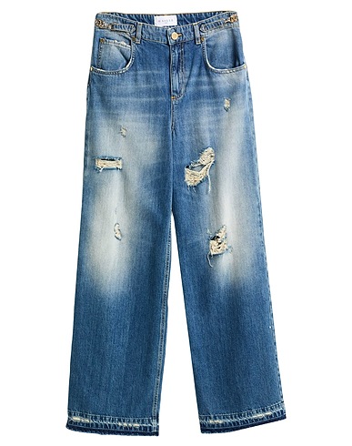 GAëLLE Paris Denim pants Blue 100% Cotton