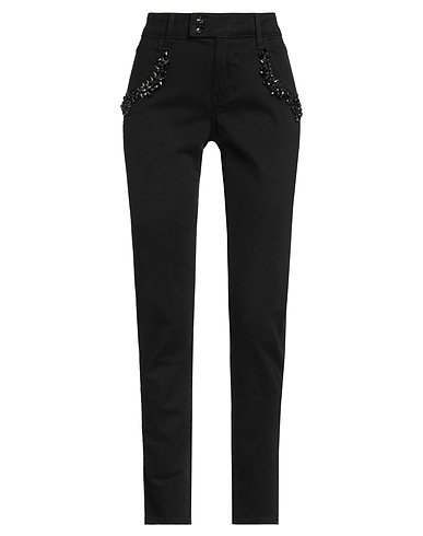 MET JEANS Denim trousers Black 88% Cotton, 10% Polyester, 2% Elastane
