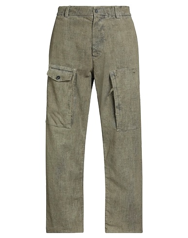 MASNADA Casual trouser Sage green 98% Cotton, 2% Elastane