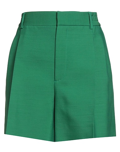 VALENTINO GARAVANI Shorts & Bermuda Green 79% Wool, 19% Silk, 2% Elastane