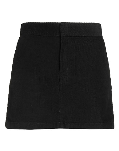 DICKIES Mini skirt Black 99% Cotton, 1% Elastane