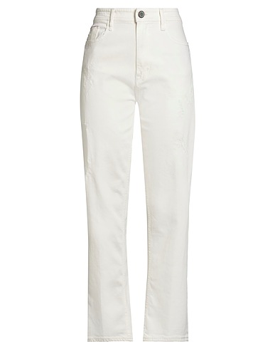 JACOB COHЁN Denim trousers White 98% Cotton, 2% Elastane