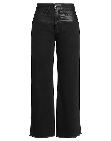 RELISH Denim trousers JEANS Black 100% Cotton, Polyurethane, Polyester