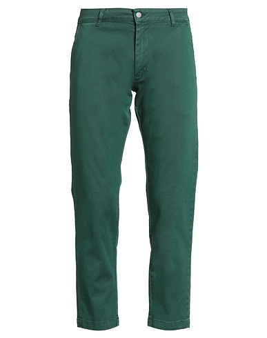 LIU •JO MAN Casual pants Green 98% Cotton, 2% Elastane