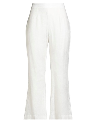 ERMANNO SCERVINO Casual trouser White 100% Linen