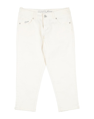 GUESS Denim trousers JEANS White 98% Cotton, 2% Elastane