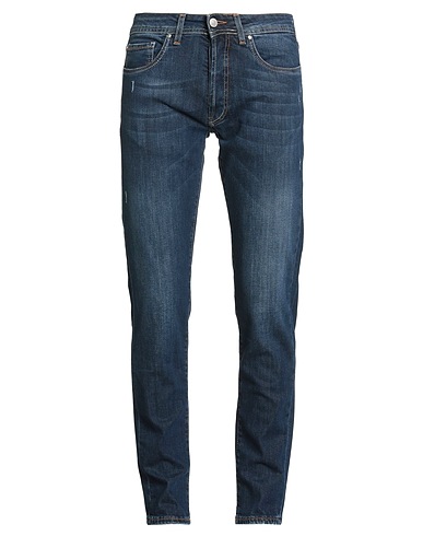 LIU •JO MAN Denim trousers Blue 98% Cotton, 2% Elastane