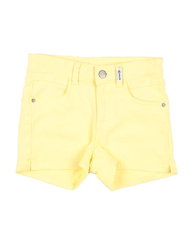 RETOUR Denim shorts Pastel yellow 98% Cotton, 2% Elastane