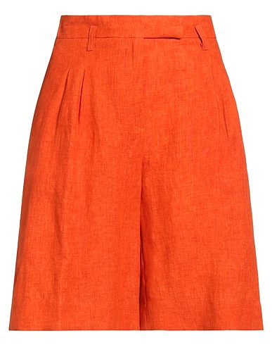 MALÌPARMI Shorts & Bermuda Orange 100% Linen