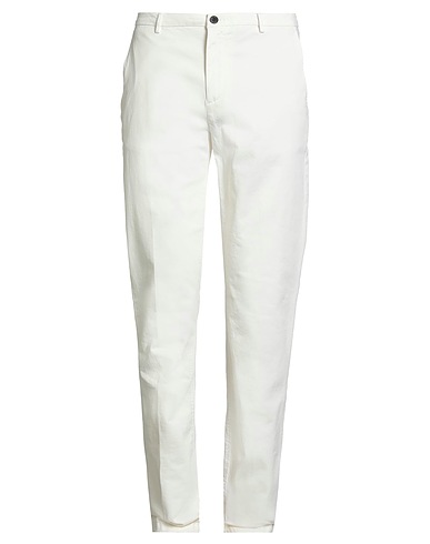NO LAB Pantalon Blanc 98% Coton, 2% Élasthanne