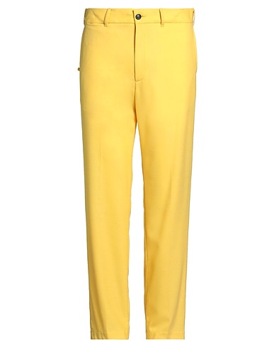 GRIFONI Casual trouser Yellow 98% Virgin Wool, 2% Elastane