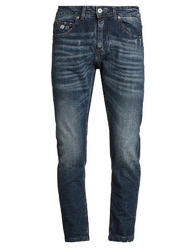 BL.11  BLOCK ELEVEN Denim pants Blue 98% Cotton, 2% Elastane