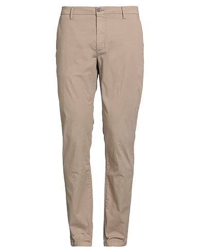 YAN SIMMON Casual pants Grey 86% Cotton, 10% Polyester, 4% Elastane