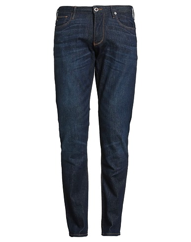 EMPORIO ARMANI Denim trousers Blue 99% Cotton, 1% Elastane