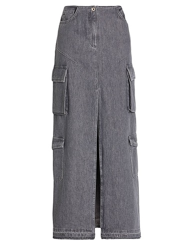 PATRIZIA PEPE Denim skirt Grey 100% Cotton