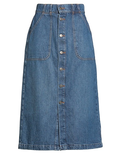 FRAME Denim skirt Blue 80% Re-Used Cotton, 20% Recycled cotton