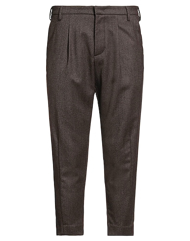 ENTRE AMIS Casual trouser Dark brown 100% Wool