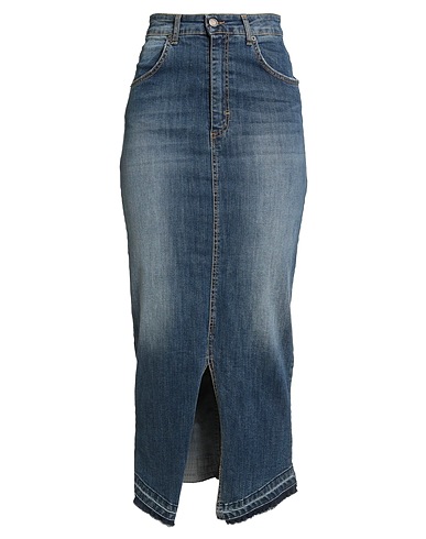 KATE BY LALTRAMODA Denim skirt Blue 99% Cotton, 1% Elastane