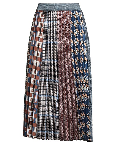 THE ABITO Milano Midi skirt Blue 100% Polyester