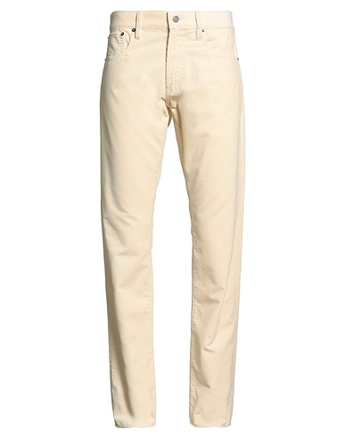 RALPH LAUREN PURPLE LABEL Pantalone Panna 100% Cotone