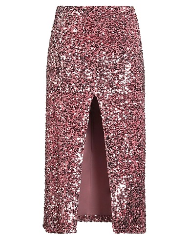 TENSIONE IN Midi skirt Pink 95% Polyester, 5% Elastane