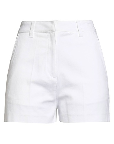 VALENTINO GARAVANI Shorts & Bermuda White 100% Cotton, Calfskin