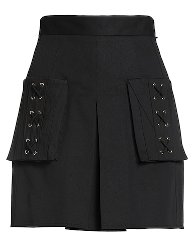 ELISABETTA FRANCHI Mini skirt Black 97% Cotton, 3% Elastane
