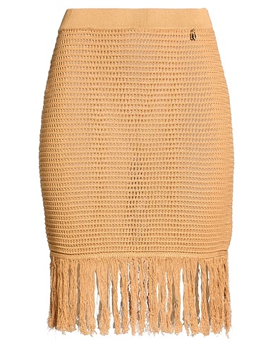 ELISABETTA FRANCHI Mini skirt Camel 65% Viscose, 35% Polyamide