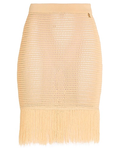 ELISABETTA FRANCHI ミニスカート ベージュ レーヨン 65% / ナイロン 35%