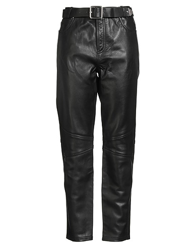 PINKO Casual pants Black 100% Sheepskin