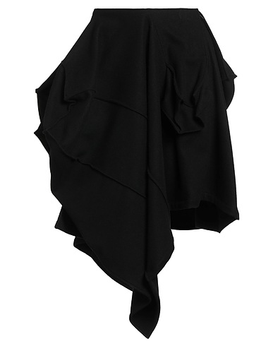 YOHJI YAMAMOTO Midi skirt Black 100% Wool