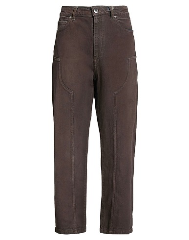PINKO Denim pants Brown 99% Cotton, 1% Elastane