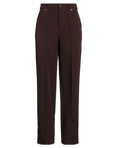 PINKO Casual trouser Dark brown 89% Polyester, 11% Elastane