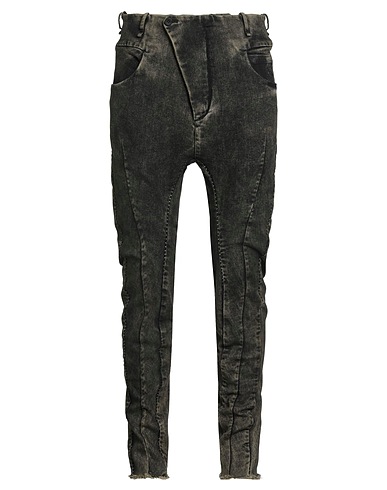 MASNADA Denim pants Military green 99% Cotton, 1% Elastane