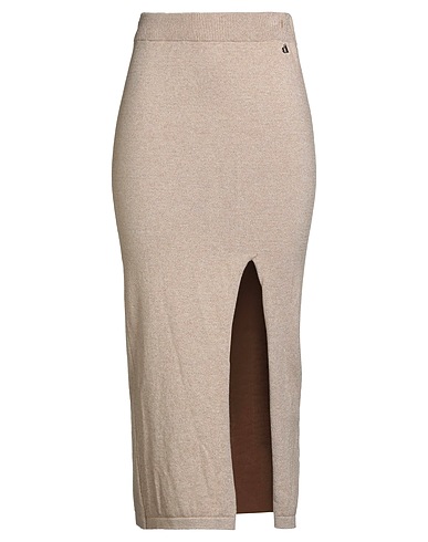 DIXIE Midi skirt Beige 43% Viscose, 20% Metallic Polyester, 20% Polyamide, 17% Polyester