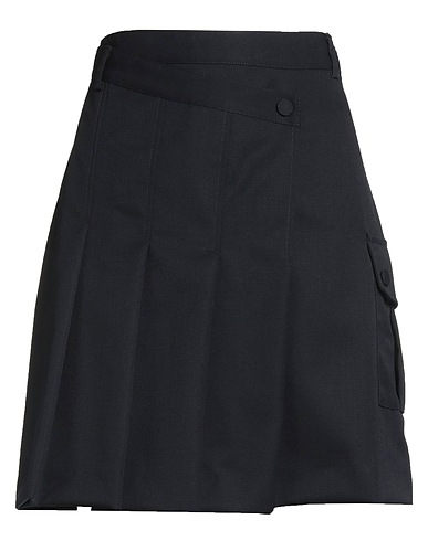 SANDRO Mini skirt Midnight blue 55% Polyester, 45% Virgin Wool
