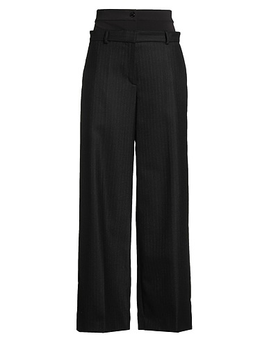 SANDRO Casual trouser Black 54% Polyester, 45% Virgin Wool, 1% Elastane