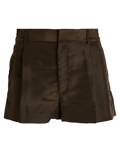 VALENTINO GARAVANI Shorts & Bermuda Dark brown 100% Silk
