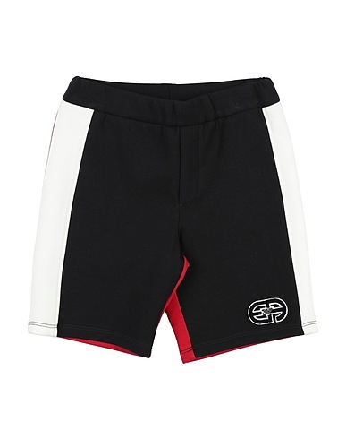 EMPORIO ARMANI Shorts & Bermuda Black 77% Cotton, 19% Polyester, 4% Elastane