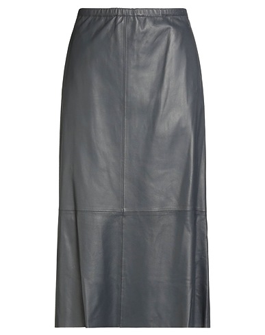 VINCE. Midi skirt Charcoal 100% Lambskin