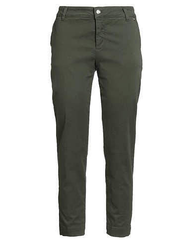 FRACOMINA Casual trouser Military green 97% Cotton, 3% Elastane