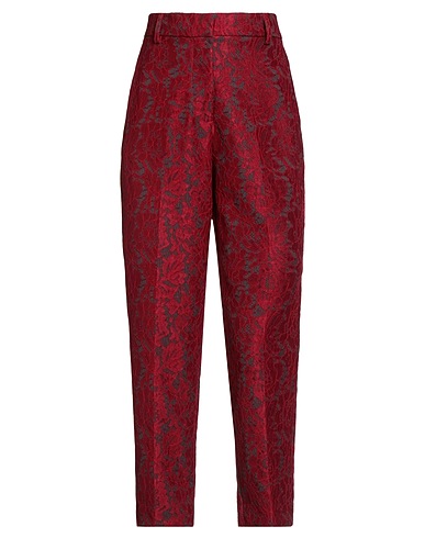 VICOLO Casual trouser Burgundy 33% Polyester, 28% Cotton, 19% Nylon, 14% Viscose, 6% Synthetic fibers