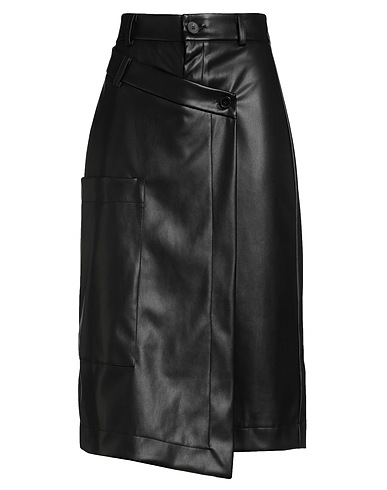 VICOLO Midi skirt Black 50% Polyester, 50% Polyurethane