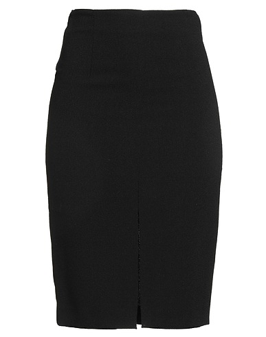 VICOLO Midi skirt Black 60% Polyester, 40% Acetate