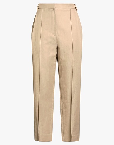 BRUNELLO CUCINELLI Casual pants Beige 59% Cotton, 41% Ramie, Brass, Ecobrass