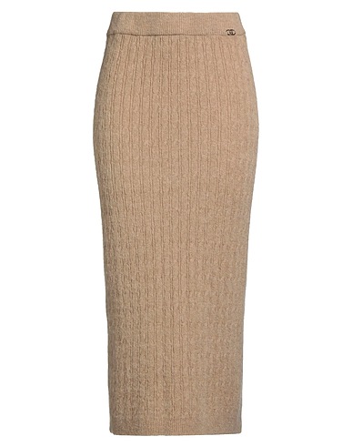 LIU •JO Gonna midi Beige 38% Acrilico, 32% Poliammide, 30% Lana di alpaca