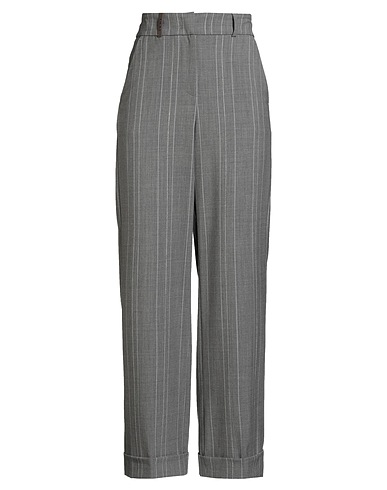 PESERICO Casual pants Grey 95% Virgin Wool, 4% Elastane, 1% Polyester